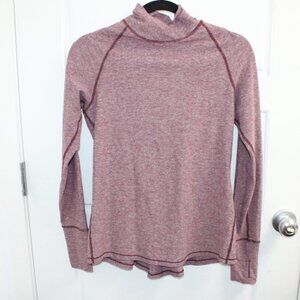 Lululemon Warm Your Core Long Sleeve Shirt Heathered Bordeaux Size 6